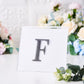 Black rhinestone letter "F" decorative sticker for DIY crafts.