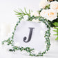 Black decorative rhinestone letter sticker "J" for DIY crafts.