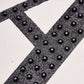 Black decorative rhinestone letter sticker "P" for DIY crafts.