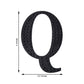 Black decorative rhinestone letter sticker "Q" for DIY crafts.