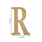 Gold decorative rhinestone letter sticker "R" for DIY crafts.