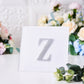 Silver decorative rhinestone letter "Z" sticker for DIY crafts.