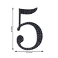 Decorative 6 Inch Black Rhinestone Number 5 Stickers DIY Crafts 
