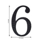 Decorative 6 Inch Black Rhinestone Number 6 Stickers DIY Crafts 