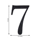 Decorative 6 Inch Black Rhinestone Number 7 Stickers DIY Crafts 