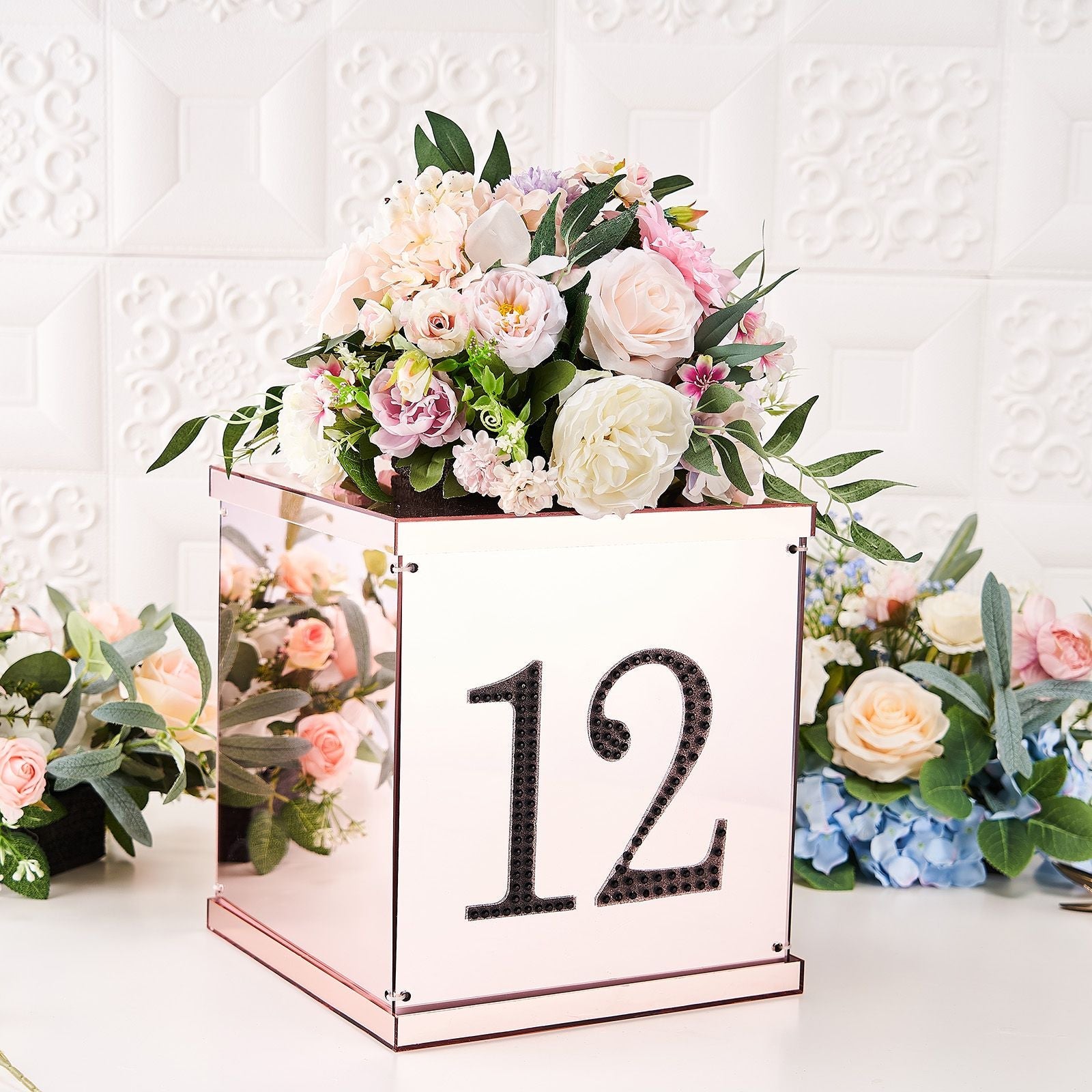 Stickers 6 Inch Black Decorative Rhinestone Number 7 DIY Crafts