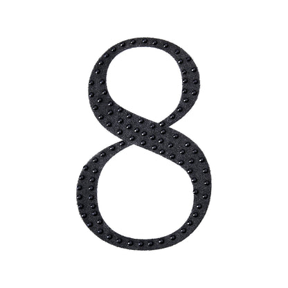 DIY Crafts 6 Inch Black Decorative Rhinestone Number 8 Stickers#whtbkgd