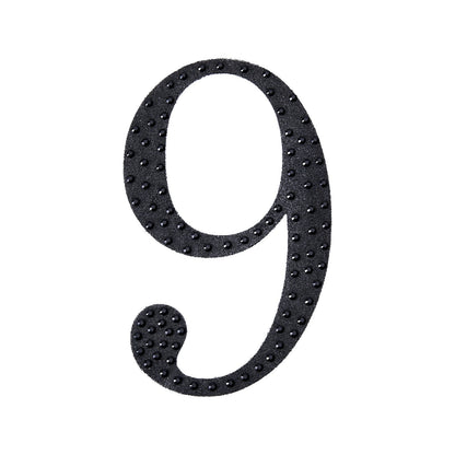 DIY Crafts 6 Inch Black Decorative Rhinestone Number 9 Stickers#whtbkgd
