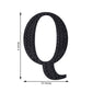 Black rhinestone letter sticker "Q" for DIY crafts.