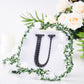 Stickers 6 Inch Black Decorative Rhinestone Alphabet Letter U