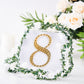Gold 6 Inch Decorative Rhinestone Number 8 Stickers DIY Crafts