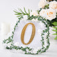 Gold 6 Inch Decorative Rhinestone Alphabet Letter O Stickers DIY Crafts