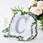 Rhinestone 6 Inch Silver Decorative Alphabet Letter C Stickers DIY Crafts