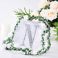Silver 6 Inch Decorative Rhinestone Alphabet Letter N Stickers DIY Crafts