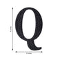 Black decorative rhinestone letter "Q" sticker for DIY crafts.