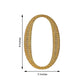 8 Inch | Gold Decorative Rhinestone Number Stickers DIY Crafts - 0