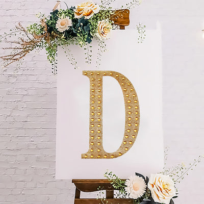 Glamorous Crafting with Gold Rhinestone Letter Stickers