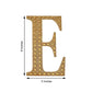 8inch Gold Decorative Rhinestone Alphabet Letter Stickers DIY Crafts - E