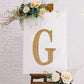 8" Gold Decorative Rhinestone Alphabet Letter Stickers DIY Crafts - G