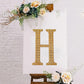 8" Gold Decorative Rhinestone Alphabet Letter Stickers DIY Crafts - H