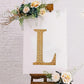8" Gold Decorative Rhinestone Alphabet Letter Stickers DIY Crafts - L