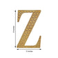 Gold decorative rhinestone letter Z sticker for DIY crafts.