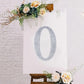 Silver decorative rhinestone letter "O" for DIY crafts.