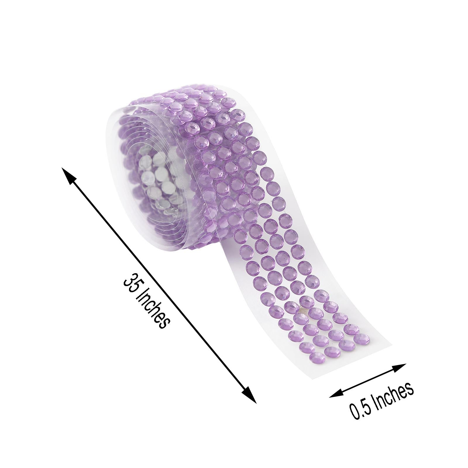3ft lavender lilac self-adhesive rhinestone tape roll
