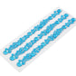 Turquoise self-adhesive rhinestone gem craft stickers, pack of 3.