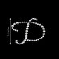 12 Pack Self Adhesive 1.5 Inch Clear Rhinestone Monogram Letter D Jewel Sticker 