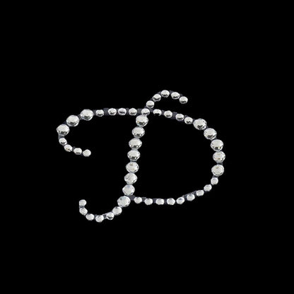 12 Pack Self Adhesive Rhinestone Monogram Letter D 1.5 Inch Clear Jewel Sticker