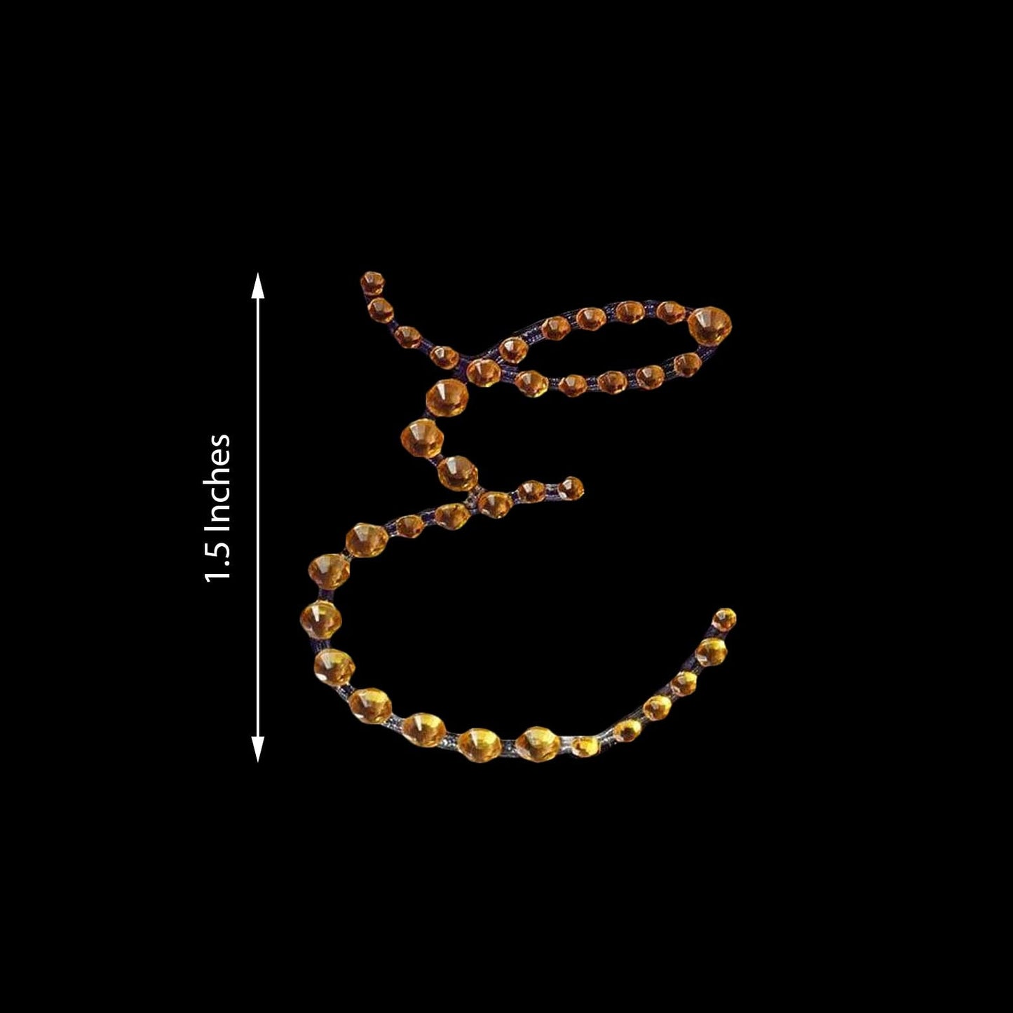 12 Pack Self Adhesive 1.5 Inch Gold Rhinestone Monogram Letter E Jewel Sticker 