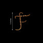 12 Pack Self Adhesive 1.5 Inch Gold Rhinestone Monogram Letter F Jewel Sticker 