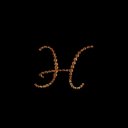 12 Pack Self Adhesive Rhinestone Monogram Letter H 1.5 Inch Gold Jewel Sticker