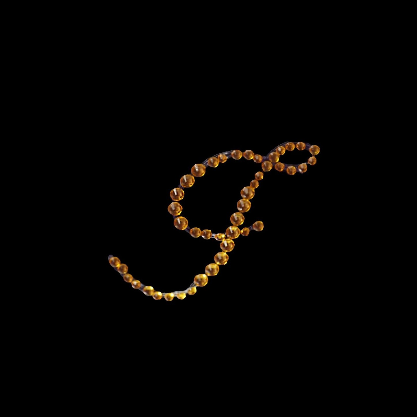 12 Pack | 1.5inch Gold Rhinestone Monogram Letter Jewel Sticker Self Adhesive DIY Diamond Decor - J