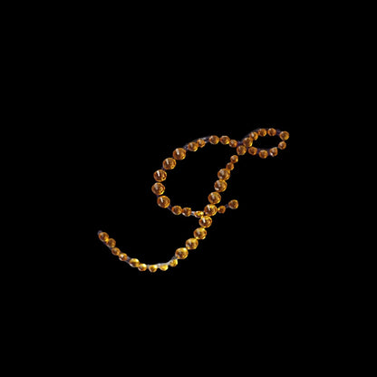 12 Pack | 1.5inch Gold Rhinestone Monogram Letter Jewel Sticker Self Adhesive DIY Diamond Decor - J