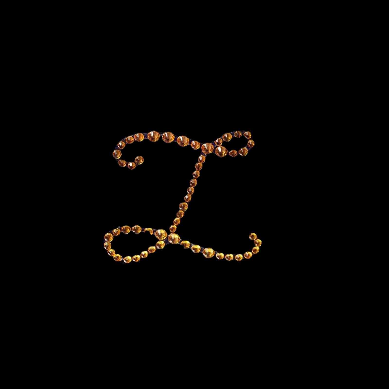 12 Pack Self Adhesive Rhinestone Monogram Letter L 1.5 Inch Gold Jewel Sticker