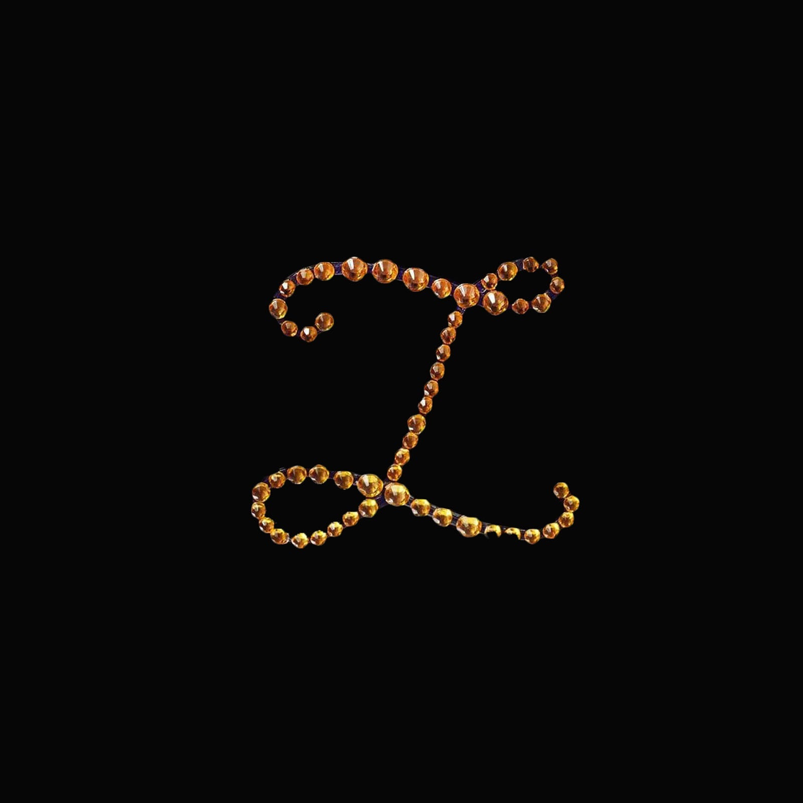 12 Pack | 1.5inch Gold Rhinestone Monogram Letter Jewel Sticker Self Adhesive DIY Diamond Decor - Z