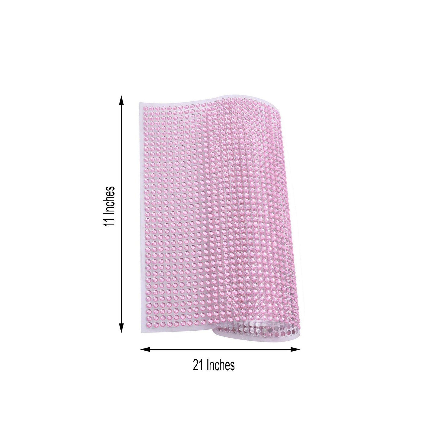 Blush self-adhesive rhinestone diamond sticker wrap sheets for DIY crafts.