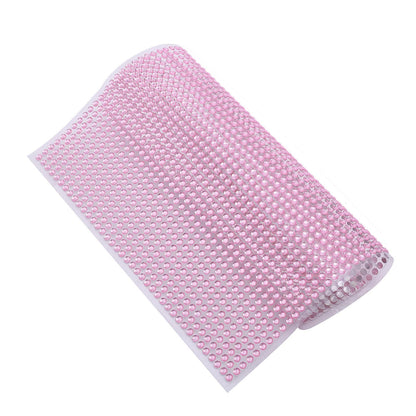 Blush rhinestone diamond sticker wrap sheets for DIY crafts.