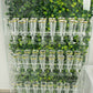 Clear acrylic glass holder hooks for double side display on champagne rack stand.