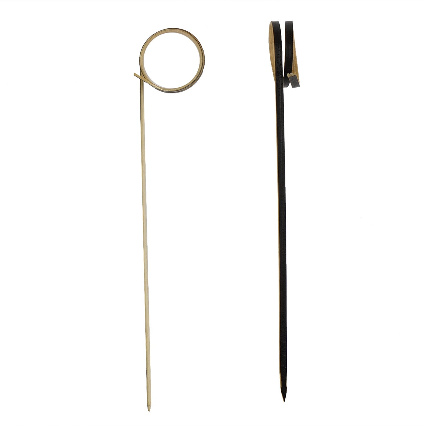 Black eco-friendly loop ring party picks in a 100-pack.