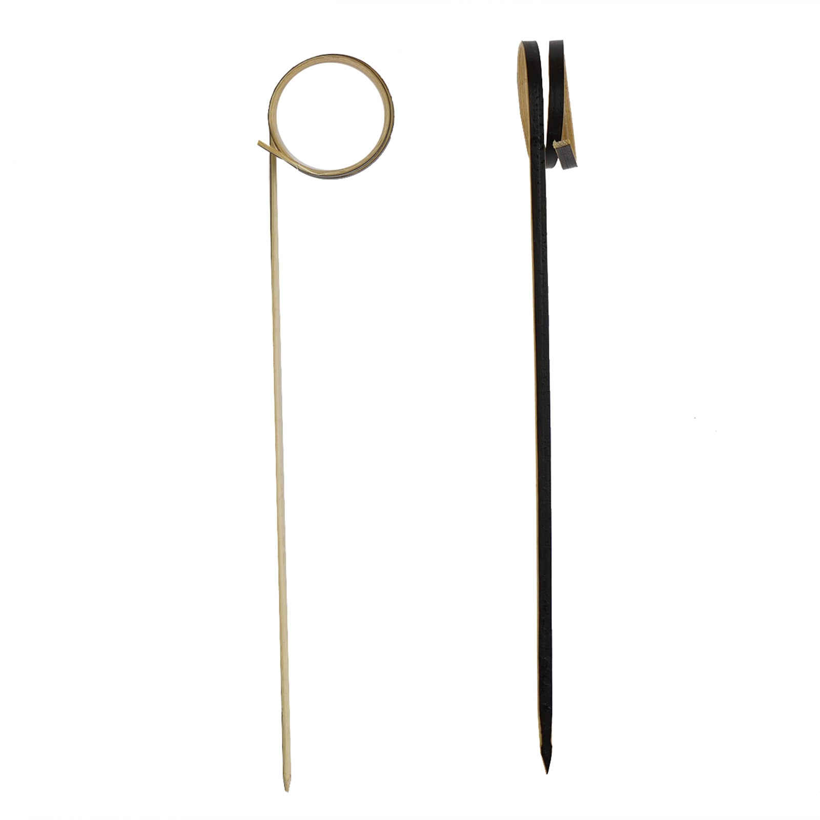 Black eco-friendly loop ring party picks in a 100-pack.