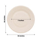 Natural biodegradable bagasse dinner plates, eco-friendly and disposable.