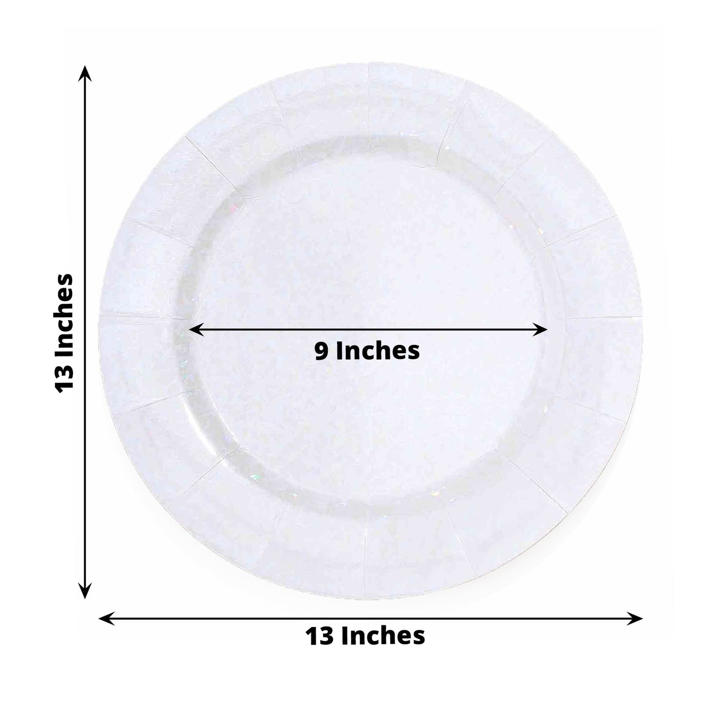 10 Pack Iridescent Charger Plates 13 Inch Leather