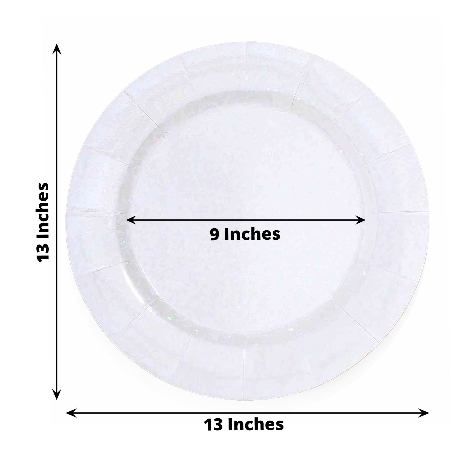 10 Pack Iridescent Charger Plates 13 Inch Leather