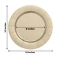 Pack Of 10 Champagne Round 1100 GSM Charger Cardboard Plates In 13 Inch