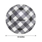 Round Black & White Checkered Black Plates 13 Inch Size Paper