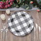 Black & White Paper Charger Plates 13 Inch Size Checkered Black
