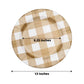 Round Gold & White Buffalo Checkered Gold Plates 13 Inch Size Paper